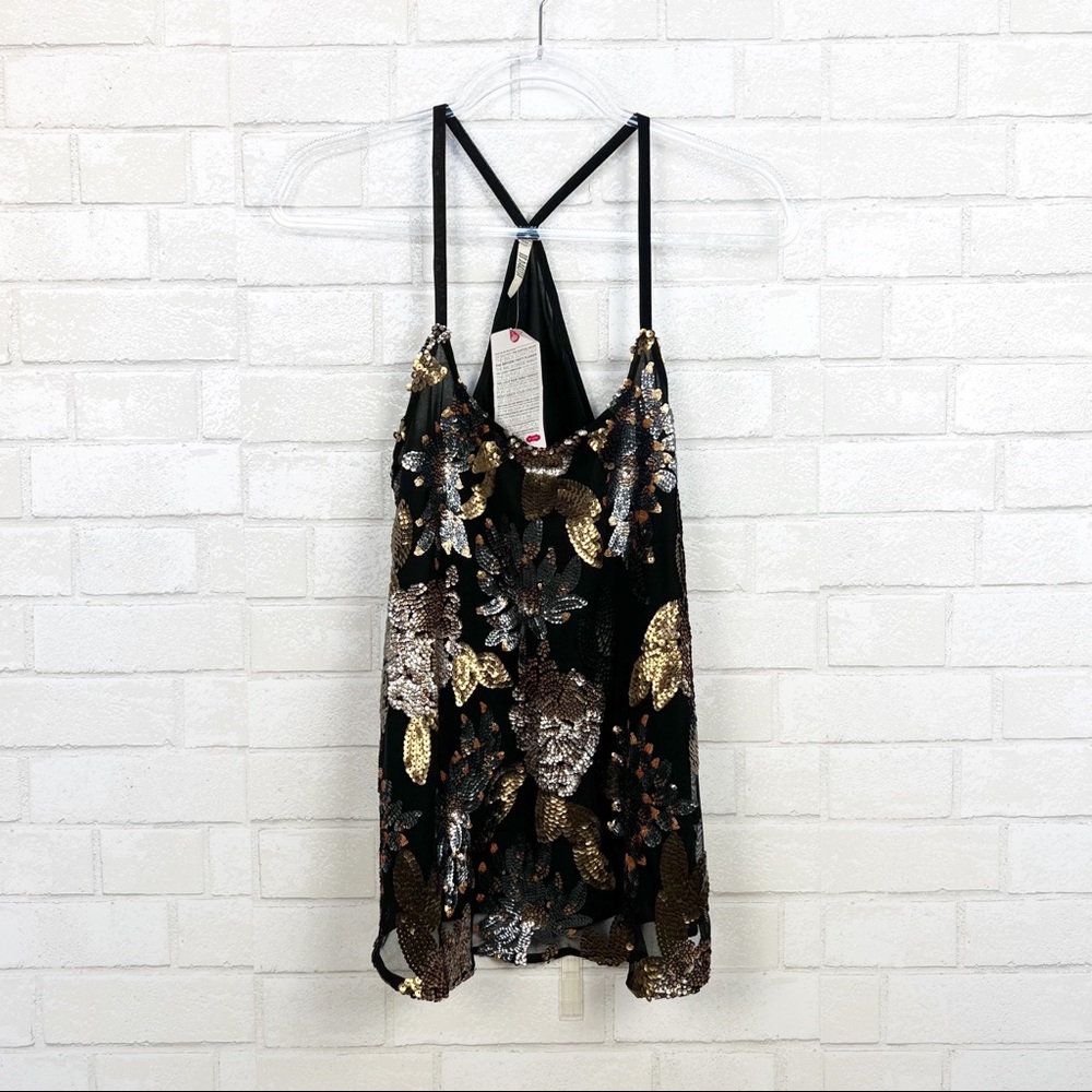 BB Dakota Felicity Sequin Tank Top NEW